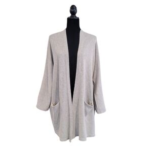 DONNI. Sandwash Ribbed Sweater Duster Cardigan One Size